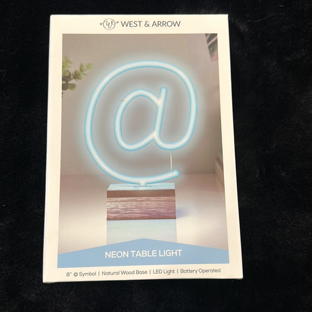 Brand new West & Arrow neon Table Light